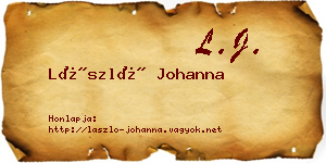 László Johanna névjegykártya