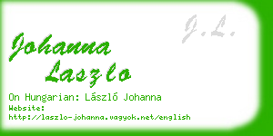 johanna laszlo business card