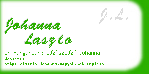 johanna laszlo business card